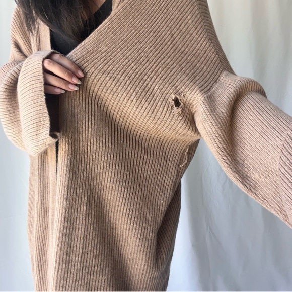 Her the Label Oversized Wool Rib Cardigan - Picture 6 of 6
